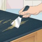 remove glue from countertops